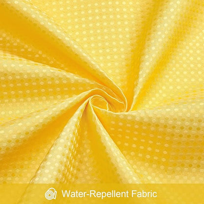 3 in 1 Shower Curtain Set, Yellow Waffle Shower Curtain and PEVA Liner Set with 12 Stainless Steel Shower Curtain Hooks, Waterproof Shower Curtains for Bathroom, 72 W x 72 H