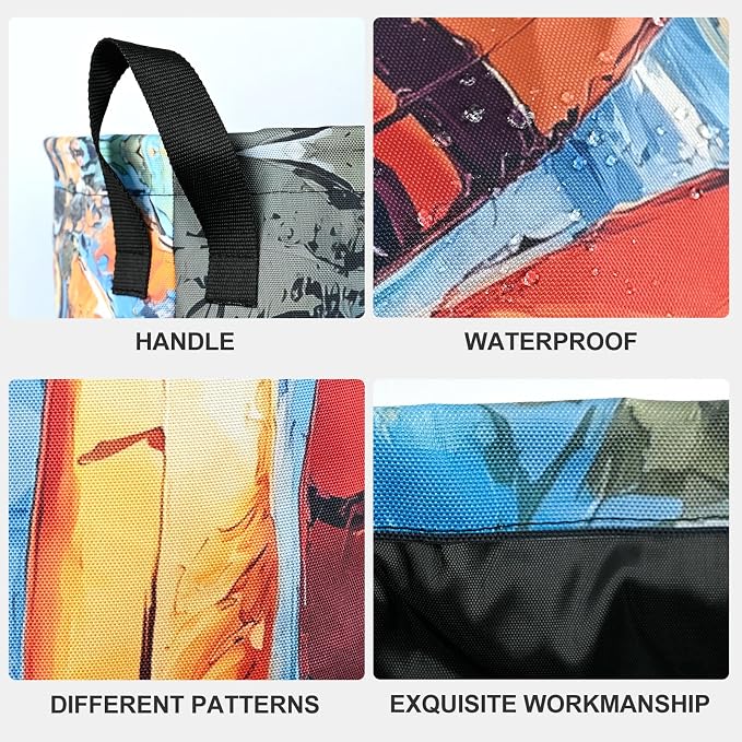 Surfboard Laundry Basket Waterproof Laundry Hamper Foldable Laundry Bag with Handles for Bedroom, Bathroom, Office, Clothes Storage