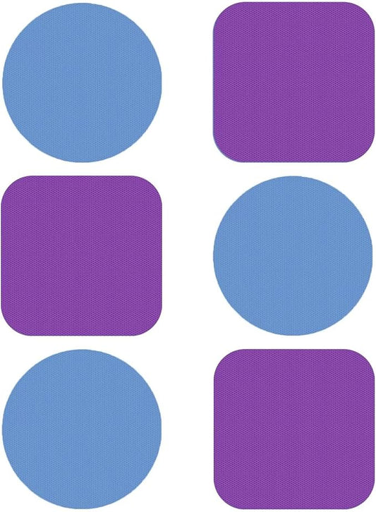 Leezmark 6pcs Jar Opener, Rubber Jar Opener Gripper Pads Kitchen Coasters Multi-function Jar Openers for Seniors with Arthritis Weak Hands(Blue, Purple)