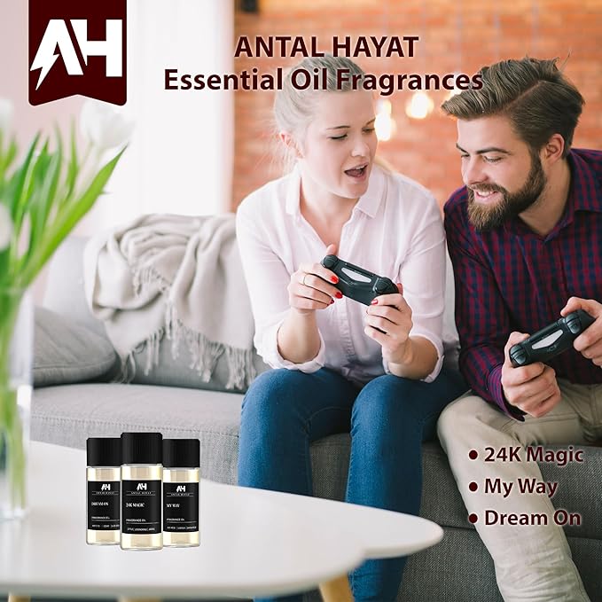 Dream On 20mL Essential Oil Scent for Diffusers - Antal Hayat Diffuser Oil - Home Luxury Scents - Hints of Bright White Tea, Vanilla, Earthy Cedar - Diffuser Oil Blends for Aromatherapy