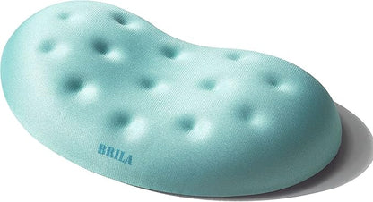 BRILA Ergonomic Memory Foam Mouse Wrist Rest Support Pad Cushion for Computer, Laptop, Office Work, PC Gaming - Massage Holes Design - Wrist Pain Relief (Aquamarine Mouse Wrist Rest)