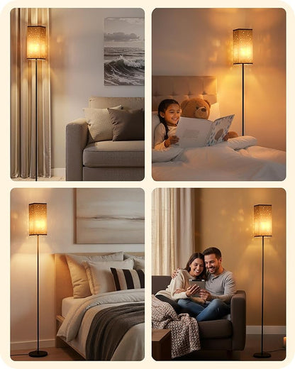 64.6" Floor Lamp, with Foot Switch, Standing Lamp with Sky Stars Design, Modern Freestanding Lamp (Bulb Not Included), for Living Room, Bedroom, Office, ETL Listed,Gray Starry Sky AH07LD05