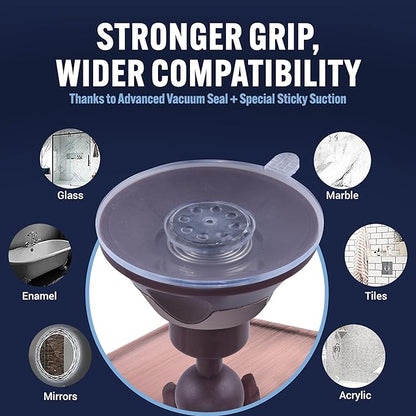 MIRRORVANA Fogless Shower Mirror for Shaving with Improved Suction and 360° Swivel - Unbreakable Fog Free Mirror for Men and Women - 6.3" x 6.3" (Bronze)