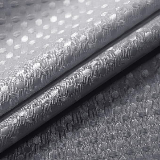 Dark Grey Shower Curtain,Ombre Waffle Weave Waterproof Cloth Fabric Shower Curtains Liner for Bathroom with Hooks, Slate Gray, 70x72