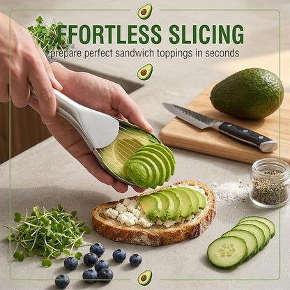 2-In-1 Avocado Slicer,Avocado Slicer Tool,Avocado Cutter,Multi-Function Avocado Tool,Avocado Knife,Efficient Avocado Saver,Dishwasher Safe,Well Made Stainless Tool For Slicing,Scooping,And Pit Removal