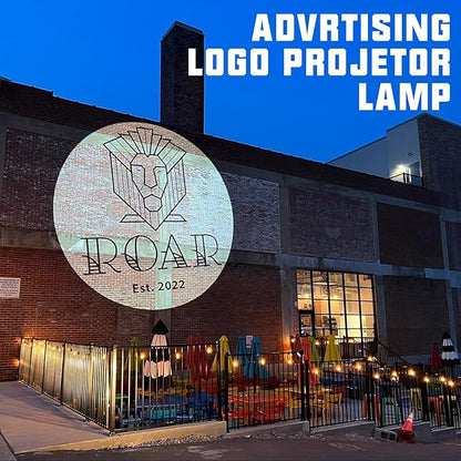 Custom 𝐥𝐨𝐠𝐨 𝐩𝐫𝐨𝐣𝐞𝐜𝐭𝐨𝐫 GOBO for Store Business Outdoor and Indoor Image led Lights 𝐢𝐩𝟔𝟕 Waterproof with Remote Control 150watt