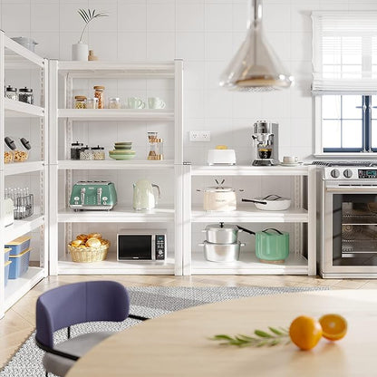 Raybee Garage Shelving, 63" H Storage Shelves, 2010LBS Metal Shelving, Adjustable Metal Shelves for Storage Kitchen Pantry 63" H x 32.1" W x16.6 D