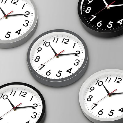 DAXSMY Wall Clock Small Analog 8 Inch Silent Non Ticking Battery Operated Modern Simple Decorative for Kitchen Office Bedroom Bathroom Living Room(Gray)