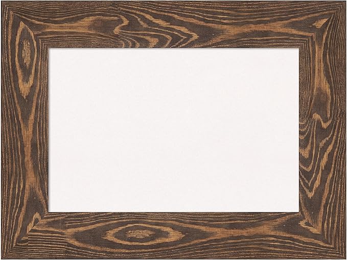 Amanti Art White Cork Board for Wall, 18x24 Vision Board with Brown Wood Frame, Small Corkboard Office Decor for Home Organization, Country Rustic Corkboard Pinboard to Display Items for Home