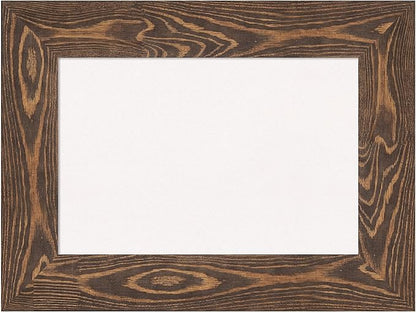 Amanti Art White Cork Board for Wall, 18x24 Vision Board with Brown Wood Frame, Small Corkboard Office Decor for Home Organization, Country Rustic Corkboard Pinboard to Display Items for Home