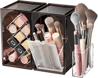 Modular Makeup Organizer, Clear Acrylic Cosmetic Storage Box with Drawer, Vanity Countertop Organizer for Makeup, Skincare and Beauty Accessories – Multiple Styles
