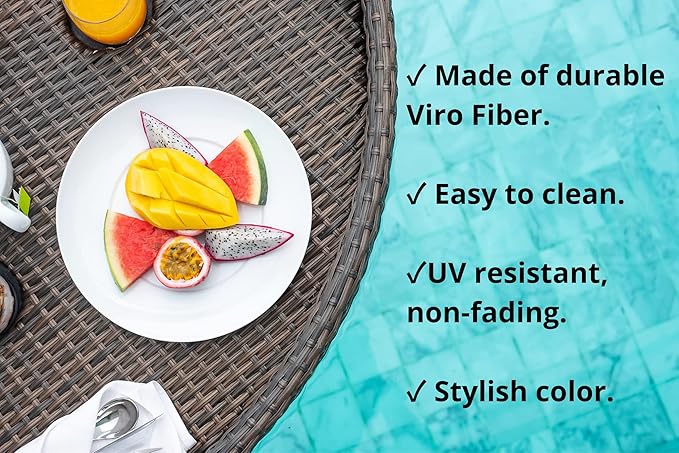 Kordes Extra Large Deluxe Floating Tray for Pool - Floating Pool Tray - Stylish Breakfast Tray on The Water - Floating Bar for Pool