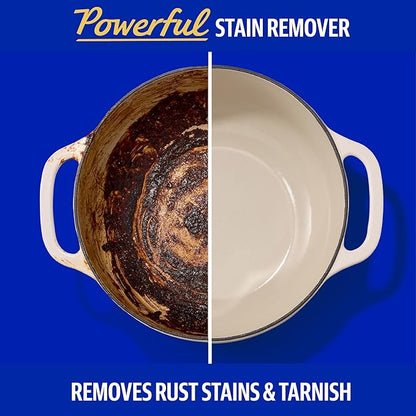 Bar Keepers Friend Powder Cleanser, 12 oz x 2, Multipurpose Cleaner, Degreaser & Remover for Burnt Stainless Steel Pots and Pans, Rust Stains, Hard Water Deposits & Soap Scum