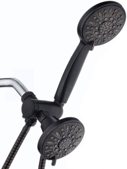 AquaDance Oil Rubbed Bronze Premium High Pressure 48 3-Way Combo for The Best of Both Worlds – Enjoy Luxurious Rain Head and 6-Setting Hand Held Shower Separately or Together