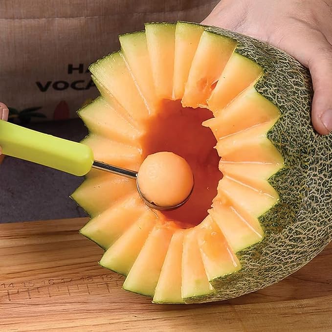 HIC Kitchen 4-in-1 Fruit Tool Set, Stainless Steel Blades