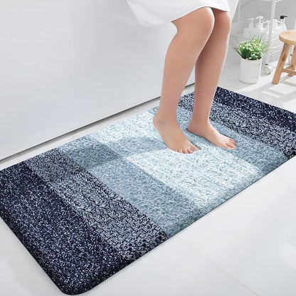 OLANLY Large Bathroom Rugs Mat 40x24, Extra Soft Absorbent Microfiber Bath Rugs, Rubber Backing, Quick Dry, Washable Bath Mats for Bathroom Floor, Tub and Shower, Home Decor Accessories, Airy Blue
