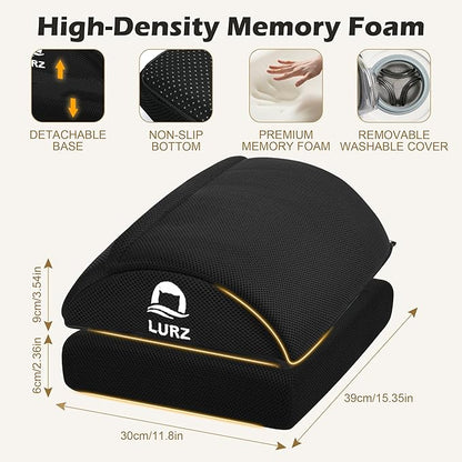 Ergonomic Foot Rest Under Desk for Office Desk Accessories – Adjustable Height Memory Foam Foot Stool Under Desk for Home Office Chair & Gaming Chair – for Back & Hip Pain Relief