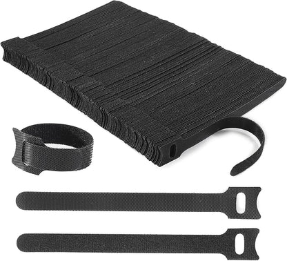 Nettbe Reusable Cable Ties, 210 PCS 6 Inches Adjustable Cord Straps Wire Organizer Cord Wrap and Hook Loop Cable Management