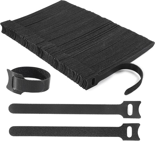 Nettbe Reusable Cable Ties, 210 PCS 6 Inches Adjustable Cord Straps Wire Organizer Cord Wrap and Hook Loop Cable Management