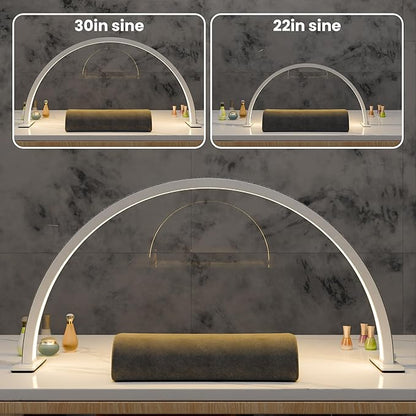 Large Half Moon Light for Nail Desk, 30" 48W Professionals Led Light, Desk Lamp for Lash Eyelash Extension,Makeup Desk lamp,Color Temperature 2700K-6000K, Salon&Home(Crystal Diamond)