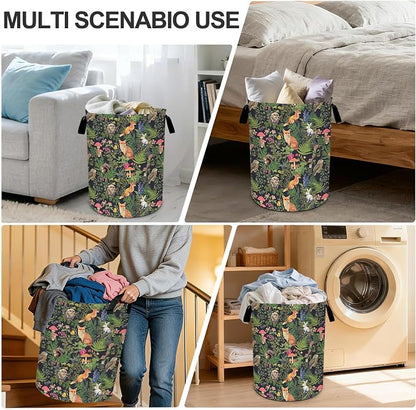 Animal Laundry Basket Waterproof Laundry Hamper Foldable Laundry Bag with Handles for Bedroom, Bathroom, Office, Clothes Storage