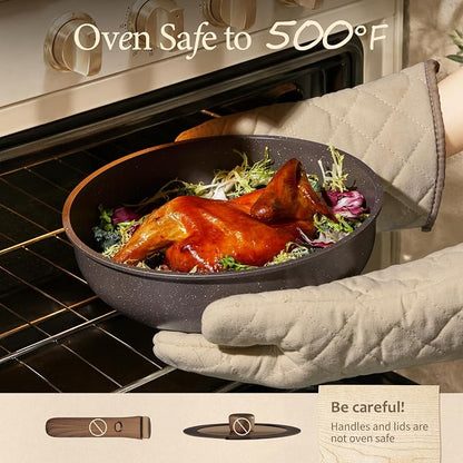 CAROTE 27-Piece Pots and Pans Set Non Stick with Detachable Handle, Nonstick Cookware Sets, Kitchen Cooking Set - Camping Cookware, Dishwasher & Oven Safe, Induction Compatible