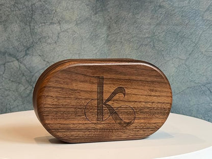 Mothers Day Gifts for Women - Personalized Wooden Jewelry Box - Custom Engraved Oval Jewelry Box Initial Letter, Unique Gift for Mom, Personalized Mothers Day Gifts for Grandma