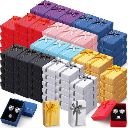 Ecally Small Cardboard Jewelry Gift Boxes 2 x 3.1 x 1.1 Inches Earring Boxes for Jewelry Gift Rings Earring Necklaces