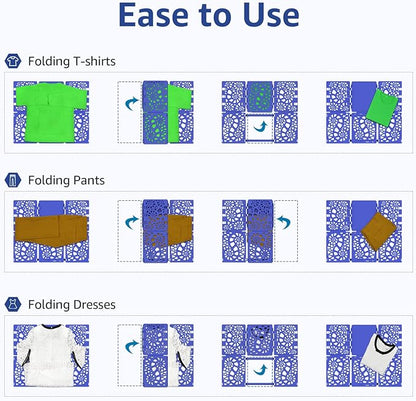 BoxLegend Shirt Folder V2 Shirt Folding Board Clothes Folder Easy and Fast to Fold Clothes for Adult and Kids Blue