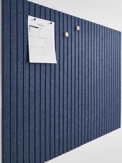 Large Bulletin Board 48"x36" - Office Wall Organizer, Replace Your Old Cork Boards for Walls for Office Decor -12-Pack Felt Wall Panels to Use in Home Office Decor, Classroom Decor (Indigo)