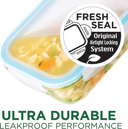 LOCK & LOCK Purely Better Glass Food Storage Container Set, 10 Piece, Clear