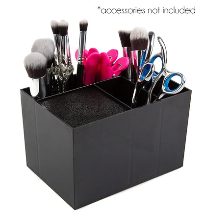 Hair Dresser Organizer - Shear Holder for Stylist - Hairstylist Organizer for Station - Scissor Holder Box - Hairstylist Accessories - Holder for Scissors (Black)