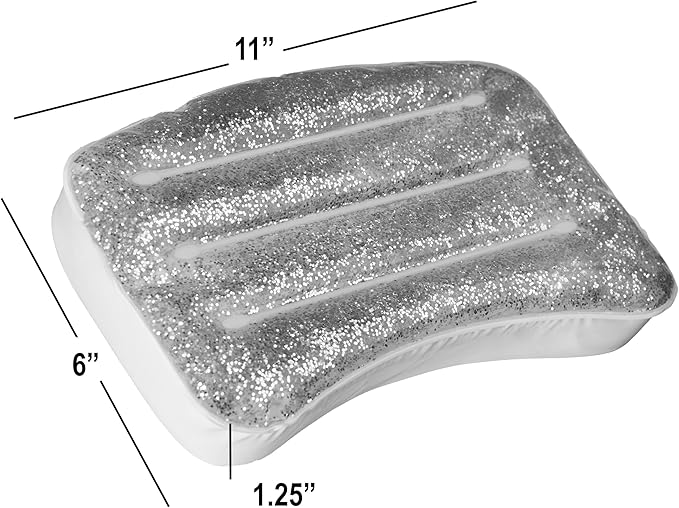 Glitter Gel Cooling Spa Pillow – Bathtub & Hot Tub Relaxation Cushion | Neck & Head Support Bath Pillow | Luxury Spa Accessory Gift for Women – Ultimate Comfort & Relaxation