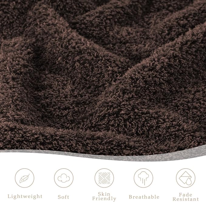 Exclusivo Mezcla Fleece King Size Bed Blanket, Ultra Soft, Lightweight and Fuzzy Coffee Blanket for Women, Home Decor, 90x104 Inches