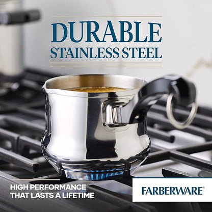 Farberware Classic Series Stainless Steel Butter Warmer, Melting Pot, Milk Warmer Pot