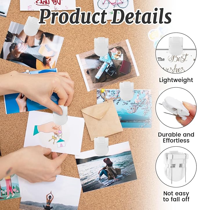 25 Pcs White Cubicle Clips for Fabric Walls, Cubicle Hooks Cubical Office Accessories for Works, Cork Board Fabric Clips for Hanging Desk Organization Picture Note Memo Office Photos Wall