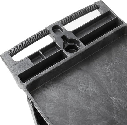Dryser Utility Cart with Wheels, 46" x 25" Heavy Duty 550 lb. Capacity with Shelves - 2 Tier Rolling Cart with Four 5" Swivel Casters for Warehouse, Garage, Cleaning