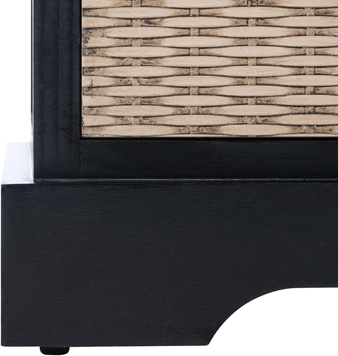 Safavieh Home Collection Landers Black 2-Drawer/Cushion Storage Bench (Fully Assembled) BCH5702B