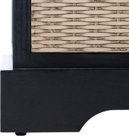 Safavieh Home Collection Landers Black 2-Drawer/Cushion Storage Bench (Fully Assembled) BCH5702B