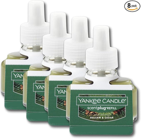 Yankee Candle ScentPlug Refill (2.5 Ounce (Pack of 4), Balsam & Cedar)