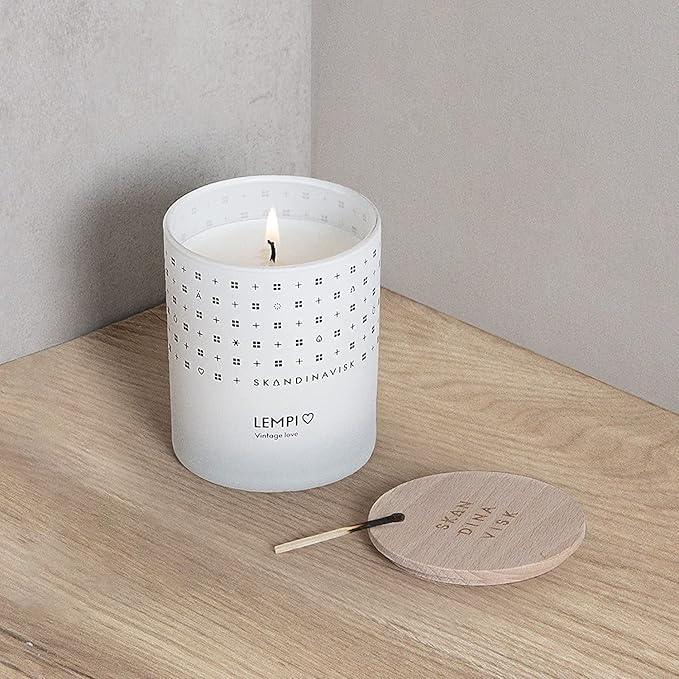Skandinavisk LEMPI 'Love' Scented Candle. Fragrance Notes: Peony and Rose, Strawberries and Mosses. 7.0 oz.