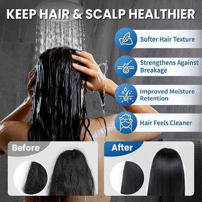 IceJoy Filtered Shower Head - Scientifically Evaluated, High-Efficiency Shower Head with Filters for Enhanced Hair & Skin Health, Minimize Hair Loss, Preserve Color-Treated Hair(Matt Black)