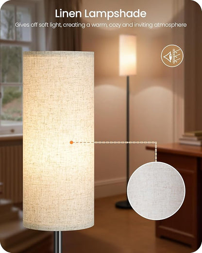 Dimmable Floor Lamp for Living Room with RGB Colors, Color Changing Ambient Lighting, Corner Standing Lamp for Bedroom - Remote, Foot Switch, Timer, Warm Cool White, 10W Smart Bulb Included RE06LD05W1