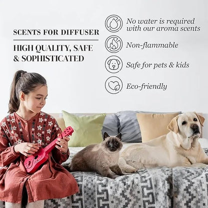 The One Hotel Scent Diffuser Oil 120ml - Aromatherapy Fragrance Inspired by 5-Star Hotels - Notes of Cardamom, Leather, Lemon, Cinnamon & Sandalwood - Inspired by Luxury Hotel The One Diffuser Scent