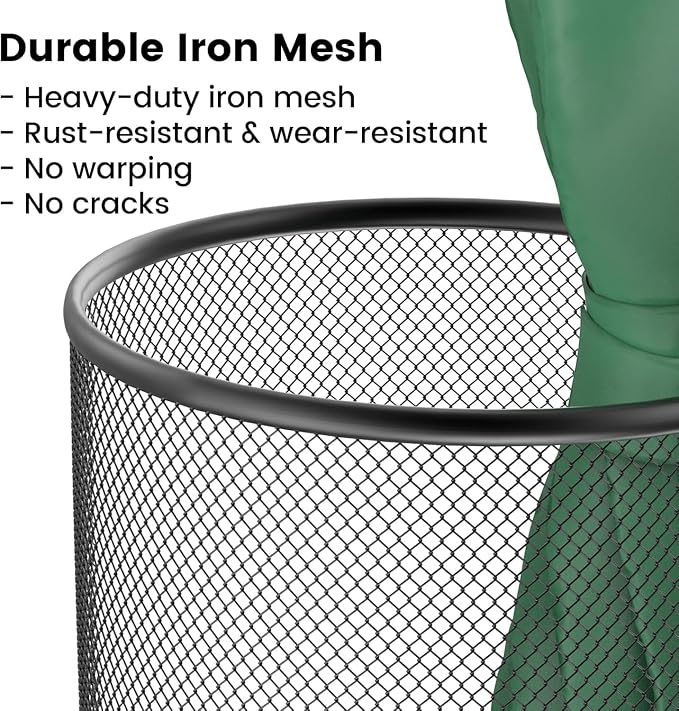 19.5" H Mesh Umbrella Stand - Ventilated Mesh Umbrella Holder for Entryway - Extra Capacity Storage for Umbrellas Canes & More - Freestanding Indoor Organizer 10.4" L x 10.4" W x 19.5" H - 4P Black