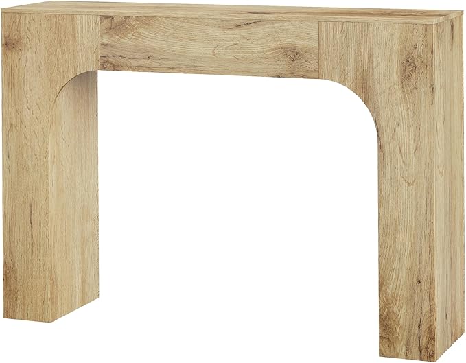 GarveeHome 47 in Farmhouse Console Table, Narrow Wood Entryway Table Behind Couch, Slim Rustic Hallway Furniture for Living Rooms, Foyers & Apartments, Oak