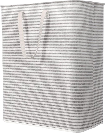 Lifewit 125L Large Collapsible Laundry Hamper, Tall Foldable Dirty Clothes Baskets Waterproof, Freestanding Design with Easy Carry Handles in Dorm Bedroom Bathroom College, Grey