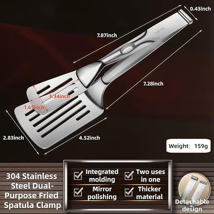 New Kitchen Cooking Tongs, Multifunctional Frying Spatula Features a detachable design, Perfect for Grilling, Cooking, Frying, and Griddling（12.8inch）