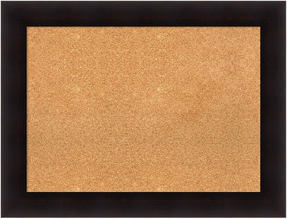 Amanti Art Natural Cork Board for Wall, 26x34 Vision Board with Brown Wood Frame, Medium Corkboard Office Decor for Home Organization, Rustic Farmhouse Corkboard Pinboard to display items for home