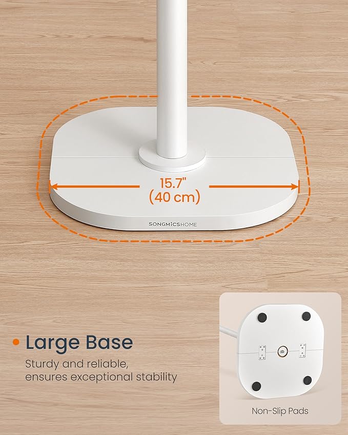 SONGMICS HOME Cactus-Shaped Coat Rack, Freestanding Coat Tree, Coat Hanger Stand with 8 Sturdy Hooks, with Curved Ends, for Clothes, Hats, Bags, Cloud White URCR039W01